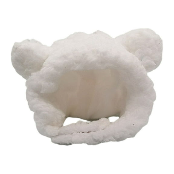 Bwiyojiz Home Decor Christmas Decorations Decoration 60%Cotton,40%Linen Pet Cats Dog Costume Hat, Cute Cubby Shape Headband Decorative Cap for Small Medium and Dogs,, Gifts for Her, White