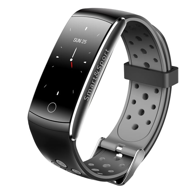 Q8S Reloj inteligente con oxígeno en sangre IP68 Reloj de pulsera de TPU con presión arterial resistente al agua con frecuencia cardíaca y fitness AweSitey DZ5318-02B