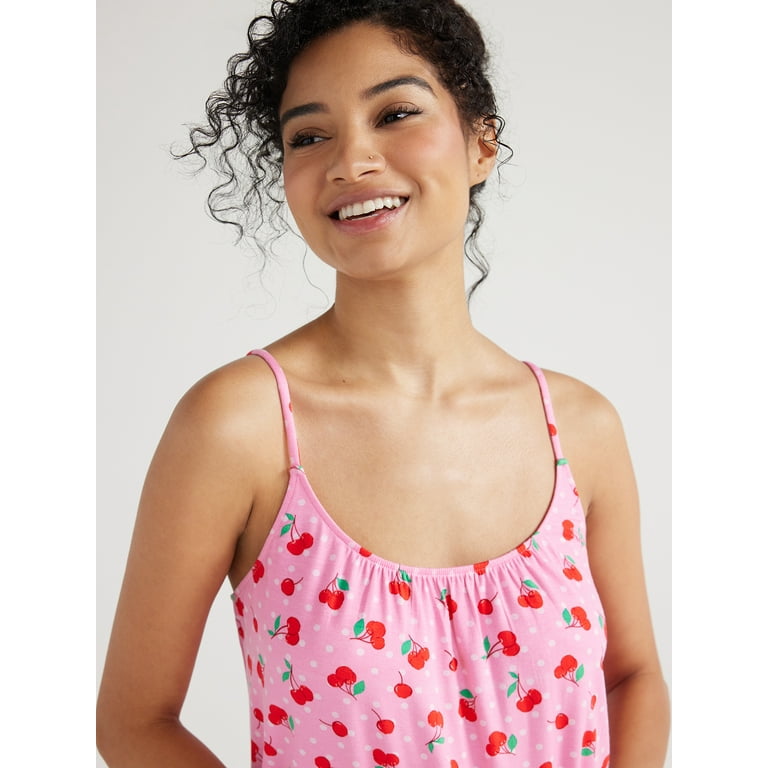 Joyspun Women's Knit Camisole and Shorts Pajama Set, 2-Piece