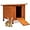 Orange, variant on PINDEE Rabbit Hutch, Outdoor Cat House Weatherproof, Bunny Cage Indoor with Openable, Portable Small Animals Shelters with Nonslip Ramp for Hideout Rabbits/Feral Cats/Chicken/Small Animals-Orange