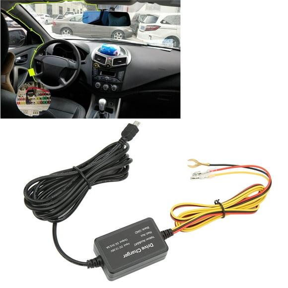 USB Cable Hardwire Kit, Dash Cam Hardwire Kit 12V-28V To 5V USB Adapter Overheating  For Mirror Cam GPS Navigator Radar Detector