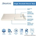 thumbnail image 2 of SlimLine 34 Inch D x 60 Inch W x 2-3/4 Inch H Right Drain Single Threshold Shower Base in Biscuit, 2 of 5