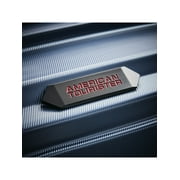 American Tourister Cargo Max 28 Hardside Durable Large Checked Spinner Luggage with Divider Pockets, Slate Blue