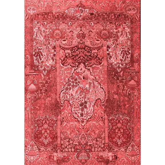 Ahgly Company Indoor Rectangle Persian Red Traditional Area Rugs, 8' x 12'