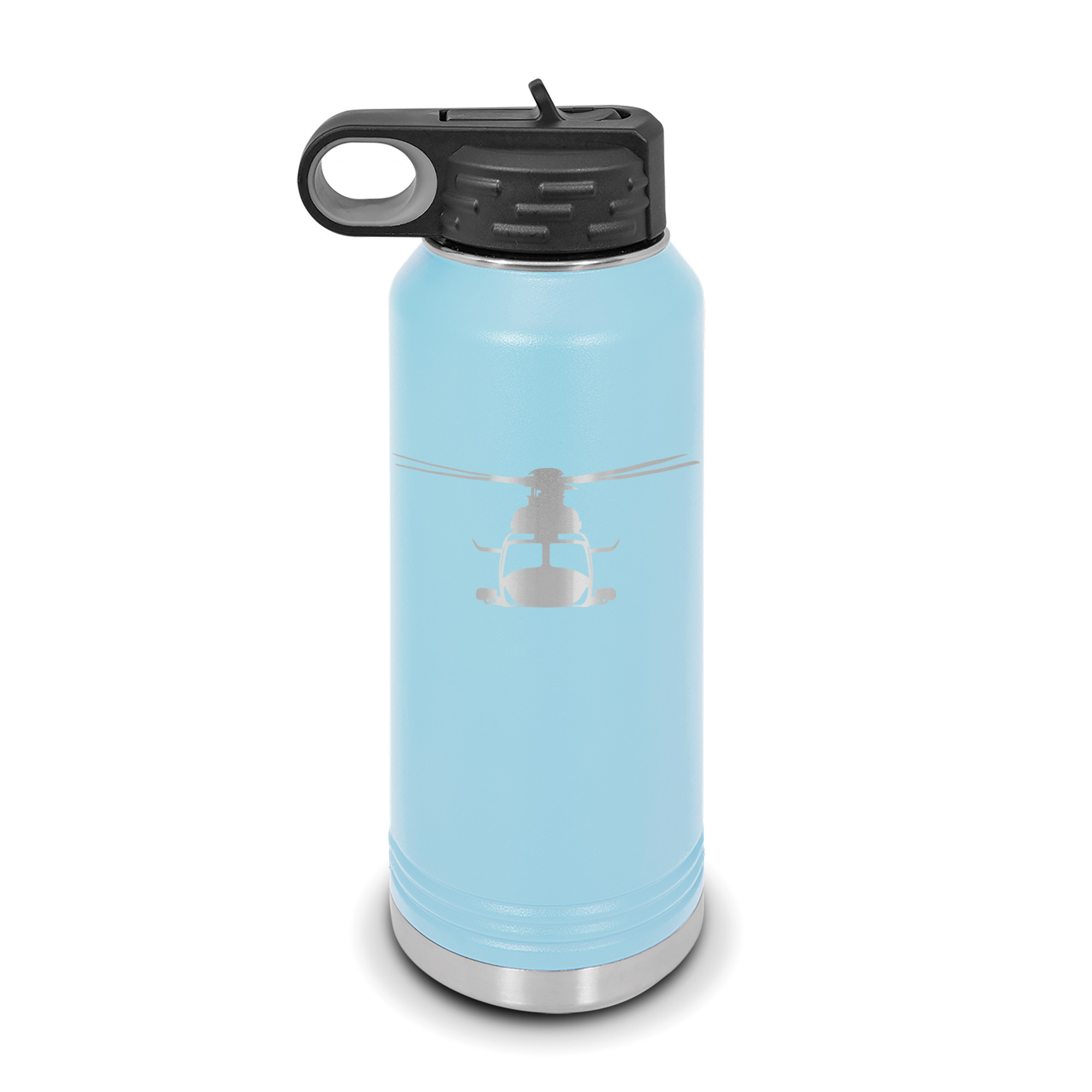 AW139 Water Bottle 32 oz - Laser Engraved w/ Flip Top Removable Straw ...