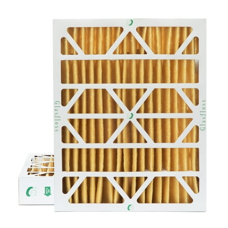 

2 Pack of 16x20x4 MERV 11 Pleated 4 Inch Air Filters by Glasfloss. Actual Size: 15-1/2 x 19-1/2 x 3-3/4