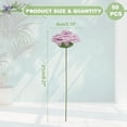 thumbnail image 2 of Uxcell 50 Pcs Fake Roses with Stems 3.15 inch Foam Roses Artificial Flowers for DIY Craft Light Purple, 2 of 6