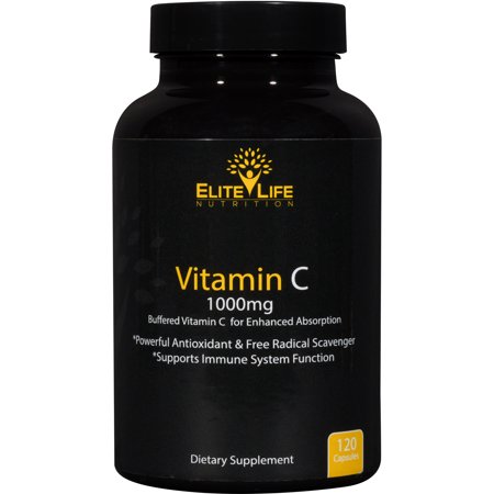 Vitamin C 1000mg - Pure, High-Potency, Bioavailable Vitamin C - With Rose Hips, Grape Seed Extract, Rutin, Acerola - Vegan, Non-Gmo, Non-Acidic - Supports Immune System Health- 120 Vegetarian Capsules