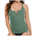 thumbnail image 5 of vigerkar Tankini Tops for Women Swimwear Top Only Tummy Control Bathing Suit Top No Bottom Light Green, XXL, 5 of 9