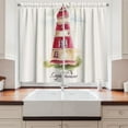 thumbnail image 2 of Ambesonne Lighthouse Kitchen Curtains, Pastel Watercolors, 55"x30", Multicolor, 2 of 3