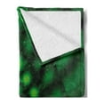 thumbnail image 2 of Lime Green Soft Flannel Fleece Blanket, Psychedelic Abstract Blurry Shade Formless Effects Complex Visual Design, Cozy Plush for Indoor and Outdoor Use, 50" x 60", Hunter Green Black, by Ambesonne, 2 of 5