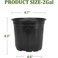 thumbnail image 5 of AEED 6.70" x 5.10" x 6.90" Plant Nursery Pots 20 Pack, Reusable Black Plastic Flower Pots for Seed Starting, Plant Transplanting, Seedlings, Trees, Vegetables 2 Gallon, 5 of 6