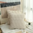 thumbnail image 5 of Juego de 2 fundas de almohada decorativas de terciopelo polar corto de felpa suave, funda de cojín cuadrada, 5 of 5