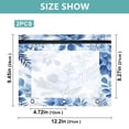 thumbnail image 2 of Blue Flowers and Leaves A4 Pencil Pouch 3 Ring Zipper Pencil Pouches Pencil Case for Binder Cosmetic Bag 2 Pack, 2 of 6