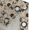 thumbnail image 4 of Ambesonne Nature Grommet Curtain, Butterfly Floral Skull Print, 50"x120", Apricot and Eggshell, 4 of 5