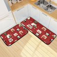 thumbnail image 7 of 2-Piece Kitchen Rugs Set Non-Slip Mats Carpet Floor for Kitchen, Bathroom (19.7"x27.6" & 19.7"x47.2") Cute Christmas Animals, 7 of 7