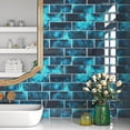 thumbnail image 2 of Decotalk Blue Peel and Stick Backsplash Subway Tile Backsplash Blue 30x30cm Kitchen Backsplash Tile Self Adhesive Backsplash Tiles Stick on Tile for Bathroom Subway Back Splash Wall Tiles (3PCS), 2 of 7