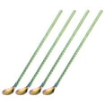 thumbnail image 1 of Unique Bargains 4Pack 8.6' Stainless Steel Spoons Straws Reusable Twist Handle Spoon, Colorful, 1 of 5