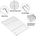 thumbnail image 2 of Stainless Steel Grill Pan With Removable Cooling Rack Set For Oven, Grill Tray Dishwasher Safe + 1 Stainless Steel Cooking Rack, 2 of 8