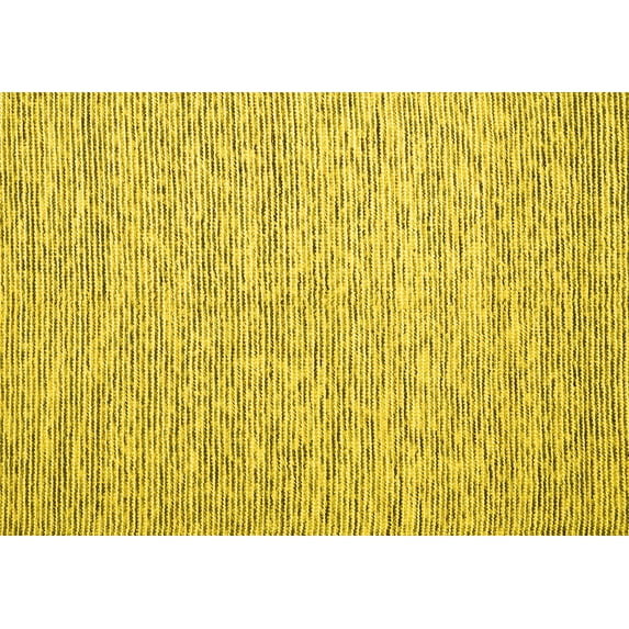 Ahgly Company Machine Washable Indoor Rectangle Abstract Yellow Contemporary Area Rugs, 2' x 4'