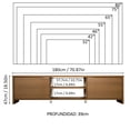 thumbnail image 3 of Mueble Mesa Para Tv Rack Madesa 2 Puertas Hasta 80 Marron, 3 of 7