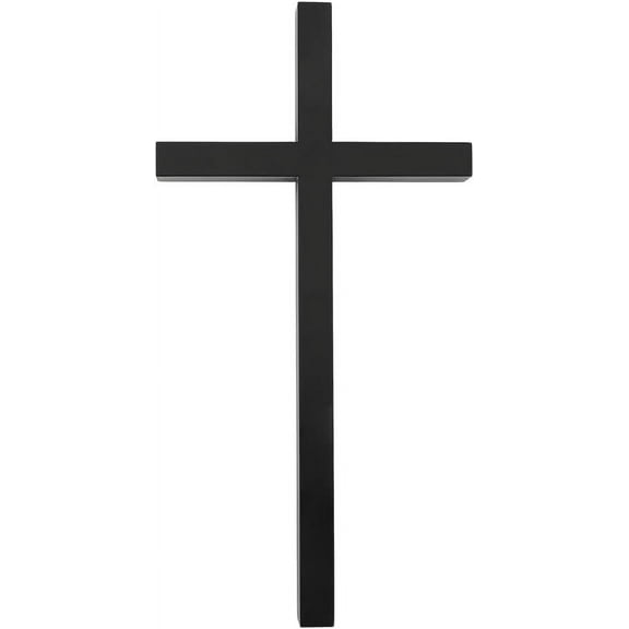 1Pcs Christian Wall Wooden Home Decor Jesus Christ Crosse Wall Hanging Crosses for Religious Christmas Easter Home Decor 13x25.5x2.05cm Black