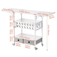 thumbnail image 5 of Rolling Craft Cart with 14 Vinyl Roll Holders and 2 Drawers, Foldable Storage Table Organizer on Wheels for Sewing, Art Supplies, Craft Room, 5 of 6