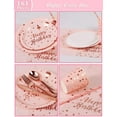 thumbnail image 2 of Birthday Party Tableware, 161 Pieces Pink and Rosegold Party Supplies, Party Dinnerware Sets Include Paper Plates Napkins Cups Silverware, for Shower Engagement Parties Decoration -20 Serves, 2 of 4