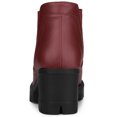 thumbnail image 4 of Botines Chelsea De Tacón Grueso Con Punta Redondeada Para Mujer borgoña 39, 4 of 7