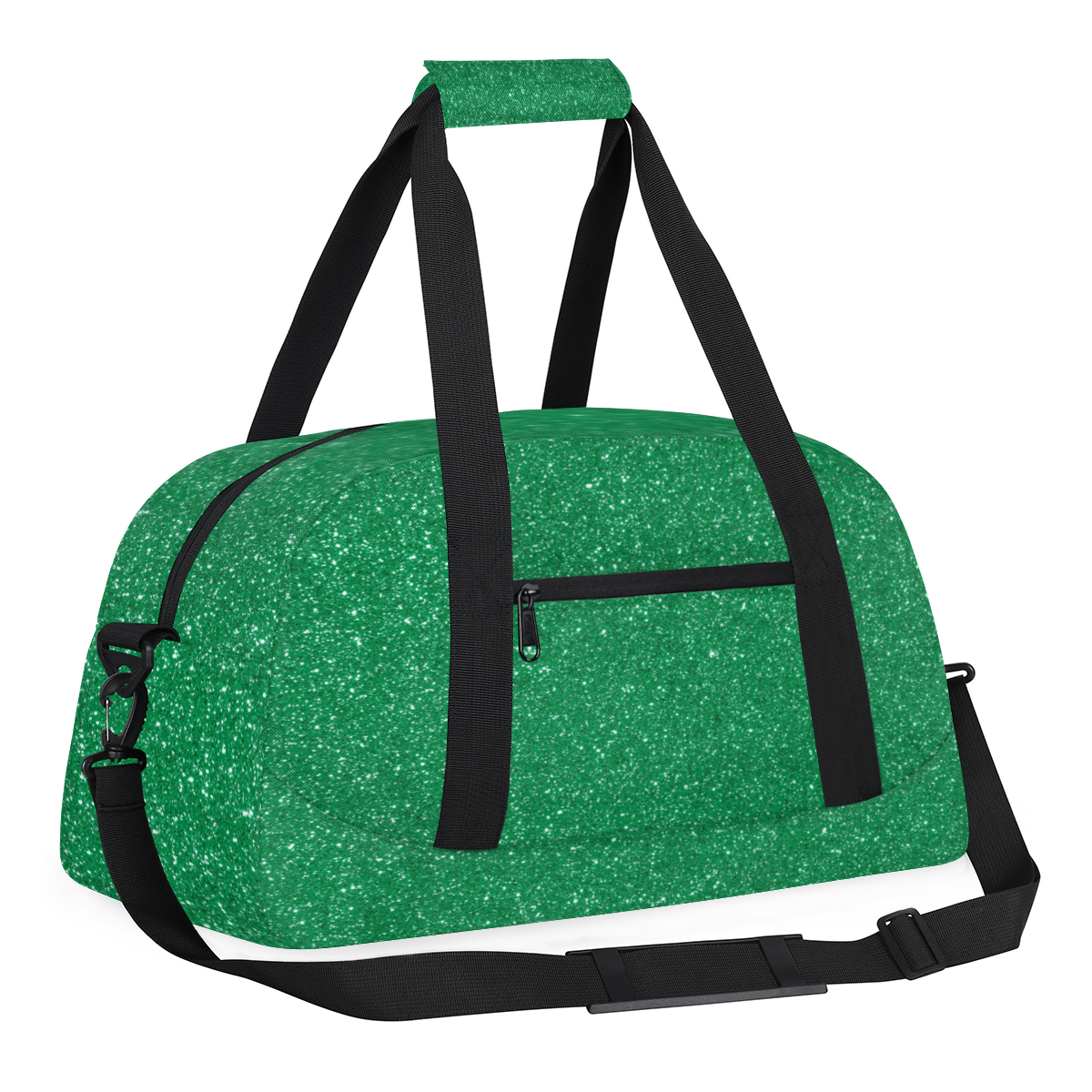 Herdesigns Sports Duffle Bags Travel Duffle Bag Gym Bag Green Glitter Star Weekender Travel Bag Waterproof Overnight Bag Carry On Travel Tote Bag Dance Bags