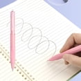 thumbnail image 2 of Retractable Gel Pens, 0.5mm Fine Point Black Ink Pen with Refillable 0.03 fl oz Ink for Office Notes Journaling Planner, Pink Barrel, 2 of 6