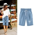 thumbnail image 2 of PMVFHDE Shorts de Plage Décontractés pour Femmes d'Été Imprimés Respirants Ajustables Amples Élastiques Shorts de Plage, 2 of 8