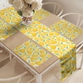 thumbnail image 2 of Ambesonne Pear Table Runner & Placemats, Fruit Basket Yummy Healthy, Placemat 4 pcs + Runner 16"x90", Mustard Lime Green, 2 of 2