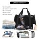 thumbnail image 5 of Fotbe Black Cobra Snake Bolsa de Viaje con Estampado, Bolsa de Fin de Semana para Mujer con Compartimento para Zapatos, Bolsa de Gimnasio con Bolsillo Húmedo, 5 of 7