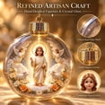 thumbnail image 4 of MYUNNIL Light Up Christmas Globe Ornaments, 3" Religious Clear Nativity Scene Hanging Ball Decoration with Built-In Warm LED Light, Cute Waterproof Seasonal Pendant for Tree Home Decor, 4 of 7