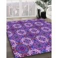 thumbnail image 3 of Ahgly Company Machine Washable Indoor Square Transitional Dark Orchid Purple Area Rugs, 7' Square, 3 of 7