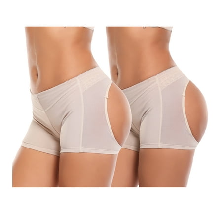

QRIC 2 Pack Women Butt Lifter Body Shaper Tummy Control Panties Booty Enhancer Boyshorts Shapewear Underwear （S-3XL）