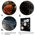 thumbnail image 3 of Designart "Harbor Seal Blooms in Floral Display II" Animals Framed Wall Art - Coastal Black Coastal Animal Entryway Framed Wall Art, 3 of 6