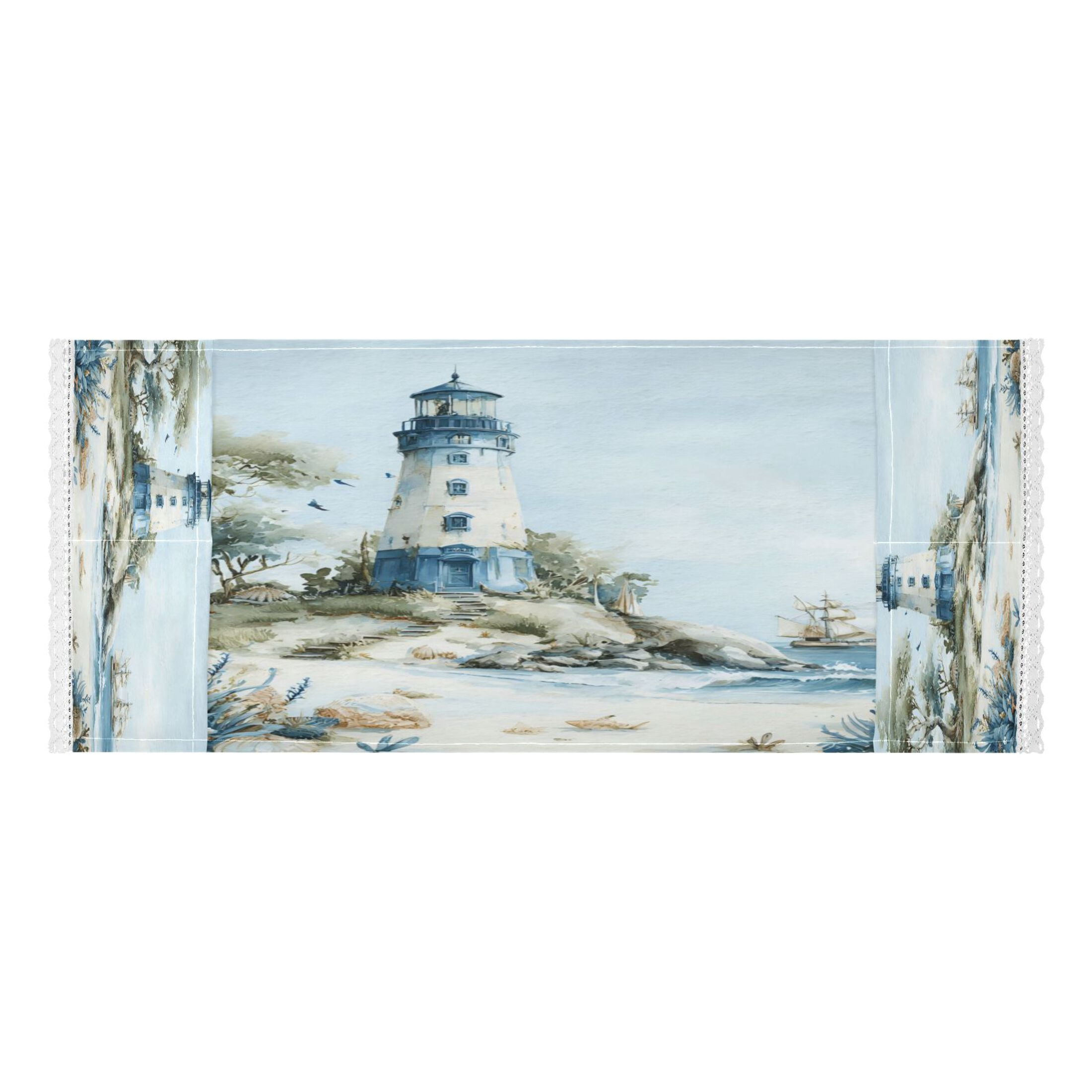 Wobogo Nautical Beach Washing Machine Cover Dustproof Washer Dryer Cover Waterproof Laundry Room Decorative Protector