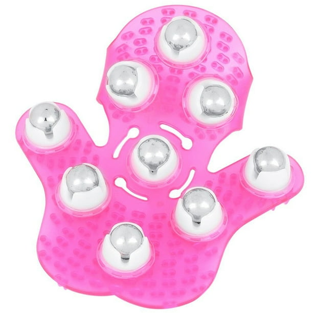 Roller Ball Body Massage Glove Anti-cellulite Relax for Back Neck (Pink ...