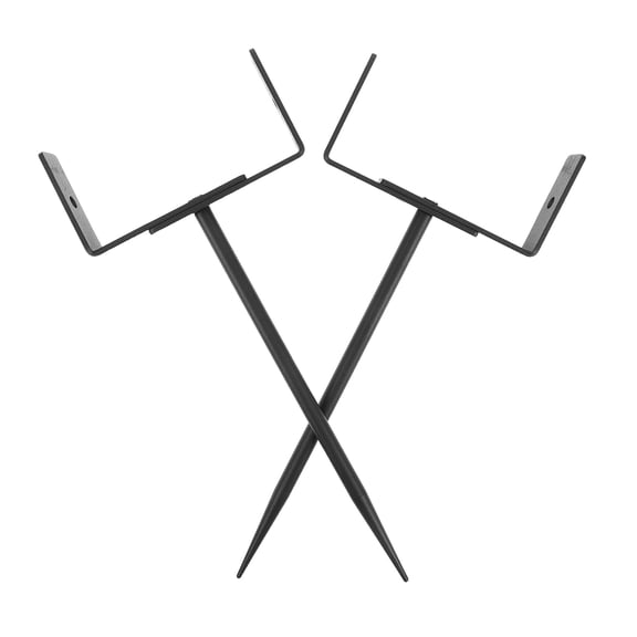 HEANUJJ Downspout Extension Brackets 2-Pack, Black Metal with Anchor Bolts, Easy to Install, Weather Resistant