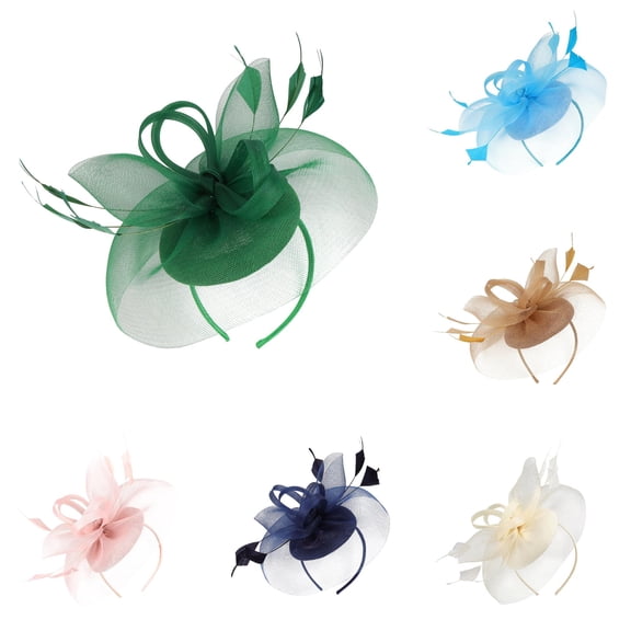 20 Fascinator Hat Flower Mesh Tea Party Hairband for Women