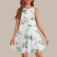 thumbnail image 2 of Easter Dresses for Girls Spring Sleeveless Bunny Print Dress Size 4-12 Kids Crew Neck Swing Dresses Cute Easter Dresses for Girls Tween Girls Clothes, 2 of 7
