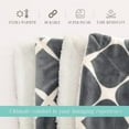 thumbnail image 4 of Elegant Comfort Throw Blanket, Reversible Sherpa Flannel, Soft, Fuzzy, Cozy and Plush- All season Lightweight Decorative Throw, 50 x 60 inches, Ogee Pattern Sherpa Throw, Silver Gray, 4 of 6