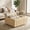 Natural, variant on Haverchair 4-in-1 Lift Top Coffee Table with Storage, 31.5" Square Wood Mid Century Modern Arched Fluted Coffee Table, Hidden Storage Center Table with Hydraulic Lifter for Office Living Room
