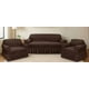 thumbnail image 2 of Cubre Sala Con Falda De Olan Fundas Protector Stretch 3 Set chocolate, 2 of 2
