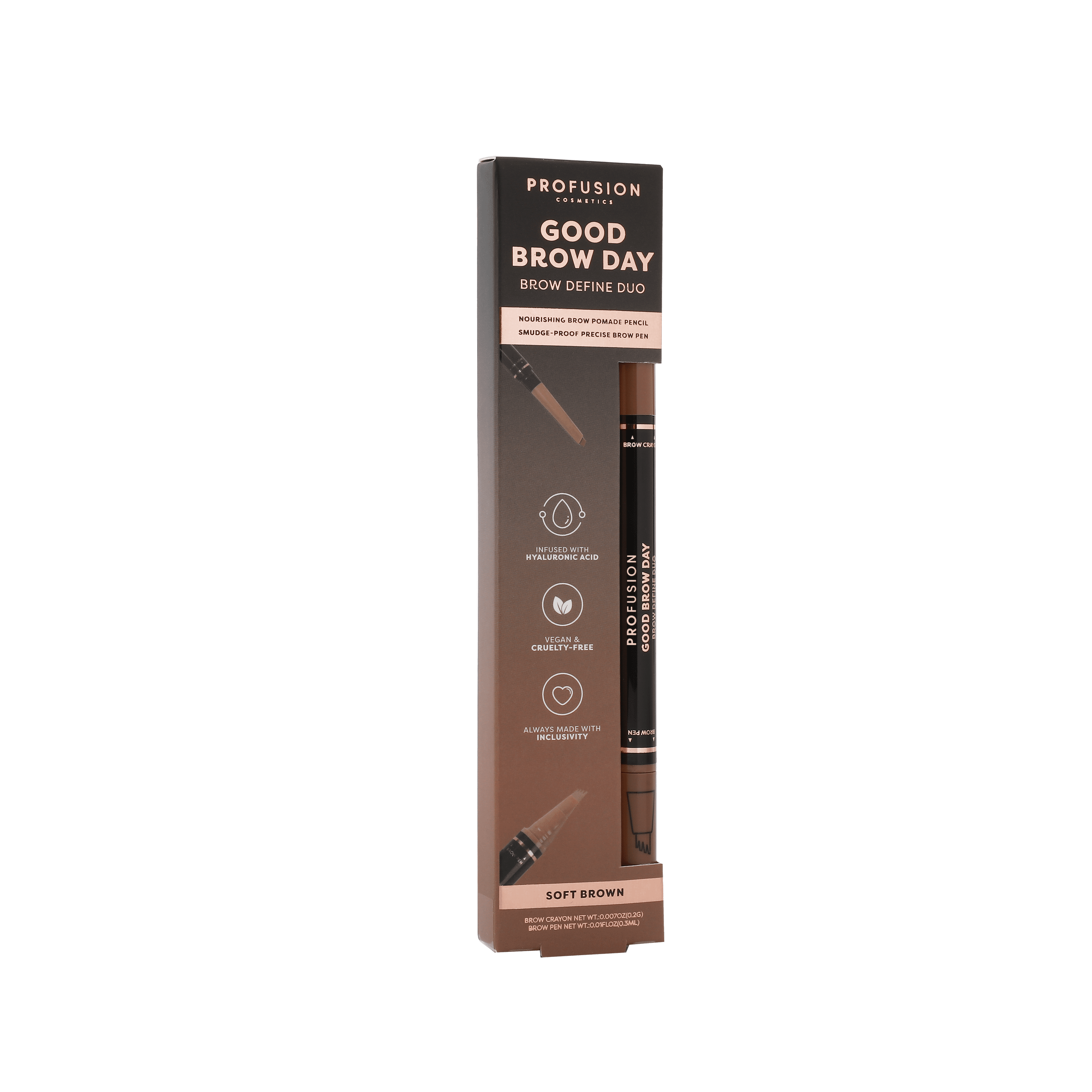 Profusion Cosmetics Good Brow Day - Brow Define Duo - Soft Brown