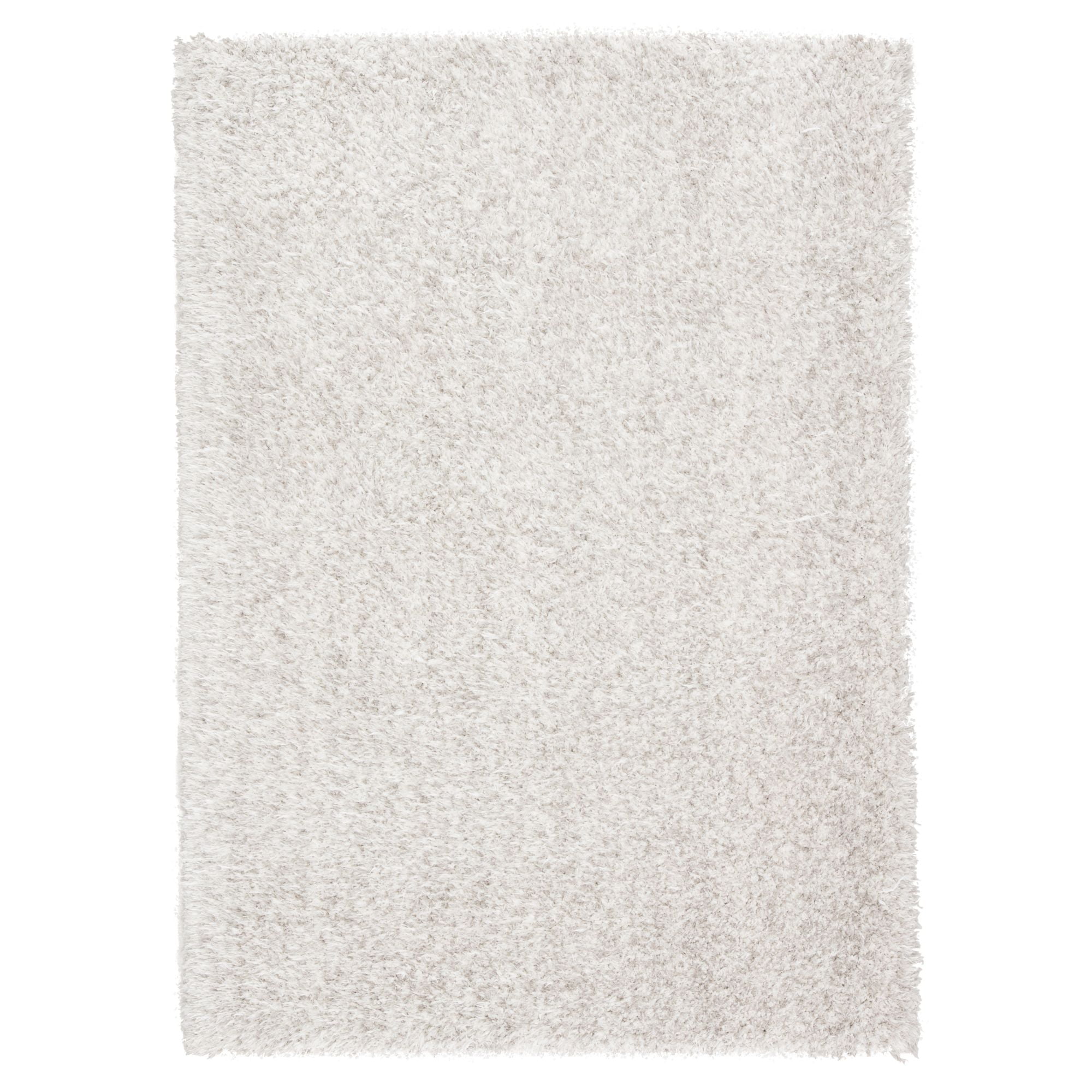 4' x 6' White and Silver Rectangular Area Throw Rug