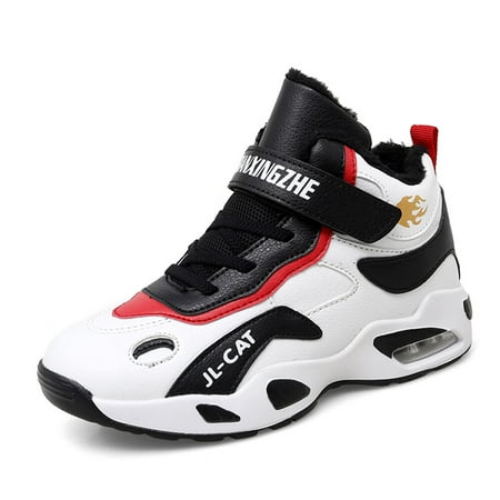 

Engtoy Girls Boys Basketball Shoes Winter Kids Sport Shoes For School Little/Big Kids High Top Outdoor Child Sneakers Child Sneakers Black