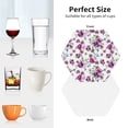 thumbnail image 6 of Lsque Rose Flowers Pattern 4" Drink Coasters Set of 4, PVC Leather Absorbent Coasters, Table Coaster Set Decorative Coffee Cup Coasters Housewarming Gift -Hexagon, 6 of 6